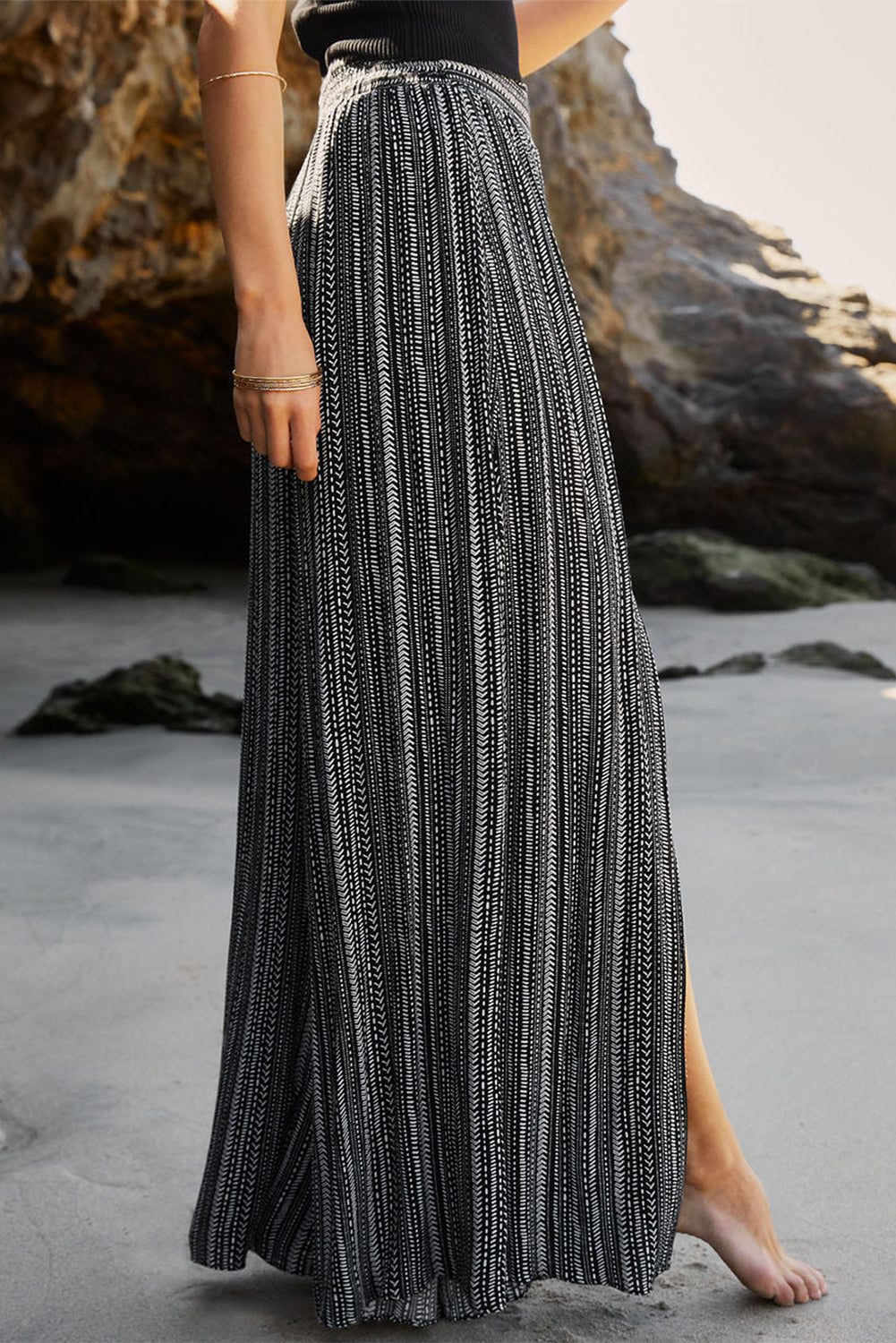 The Devin Slit Wide Leg Pants