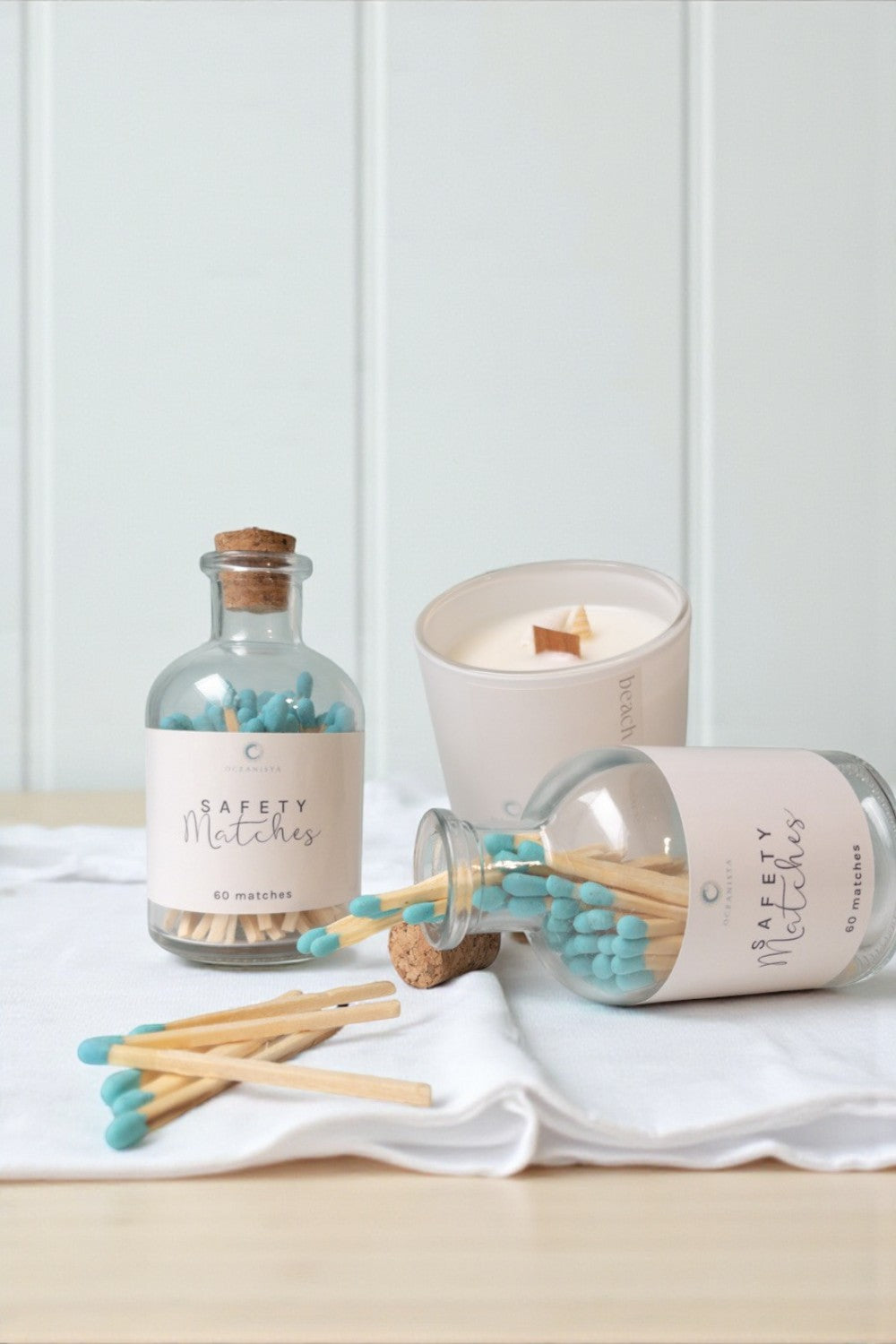 Apothecary Safety Matches | Turquoise Tip - 60 Count