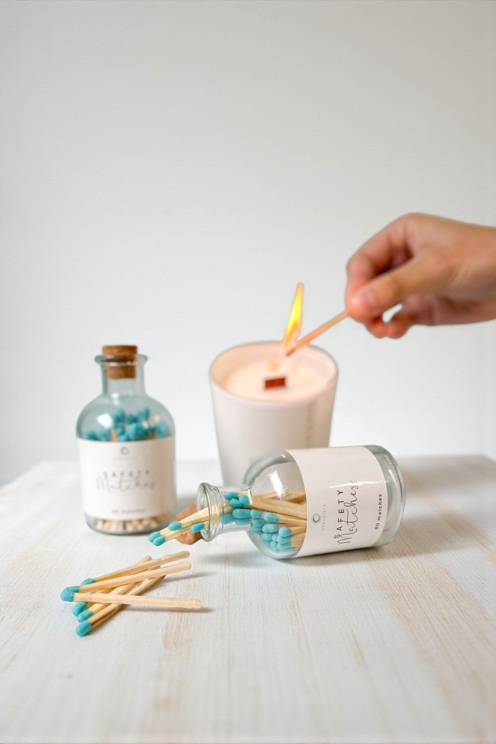 Apothecary Safety Matches | Turquoise Tip - 60 Count