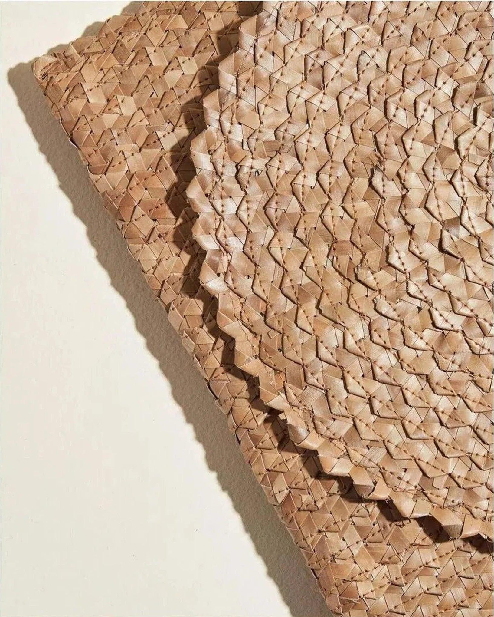 The Palm Rattan Clutch