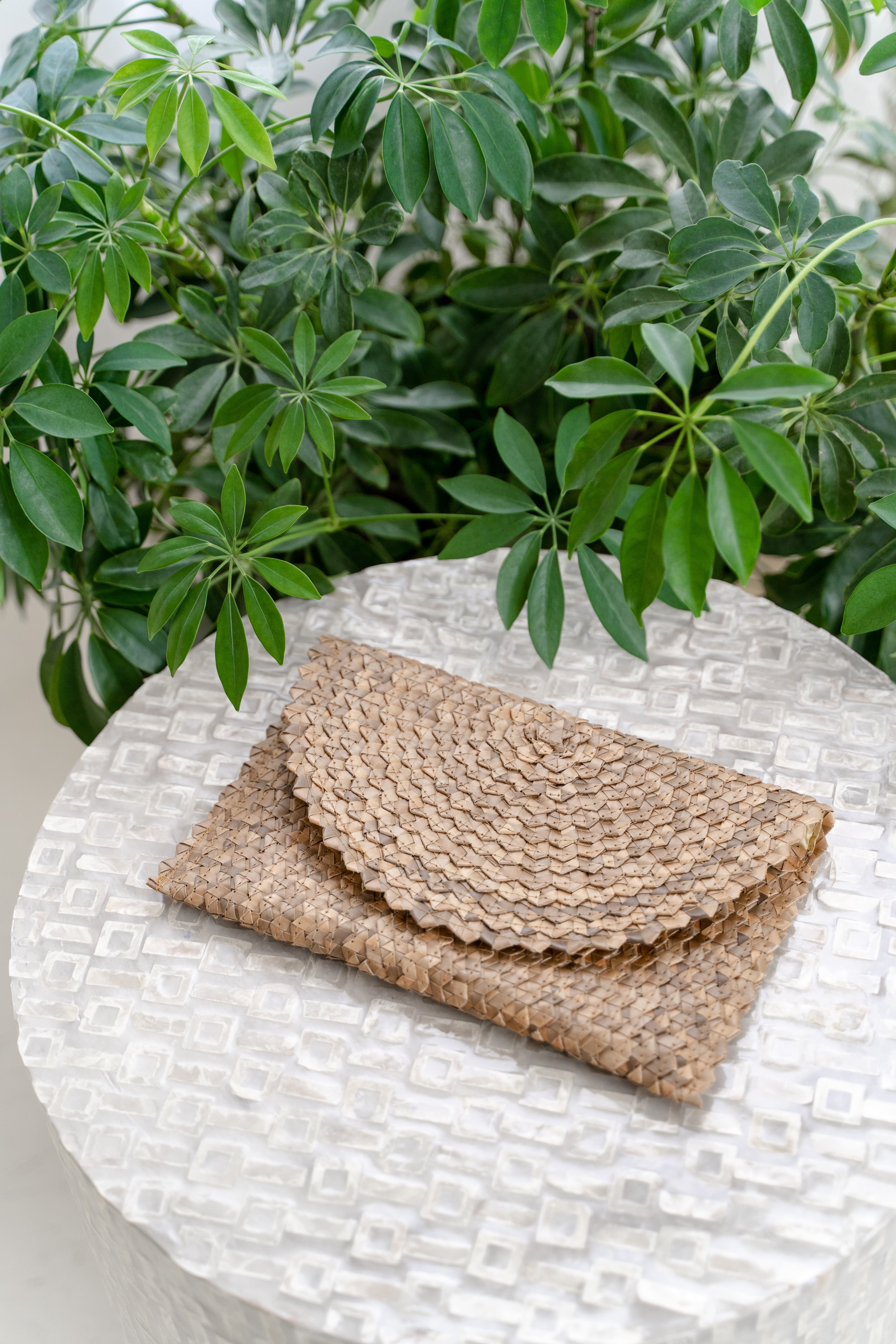Bali Palm Rattan Clutch