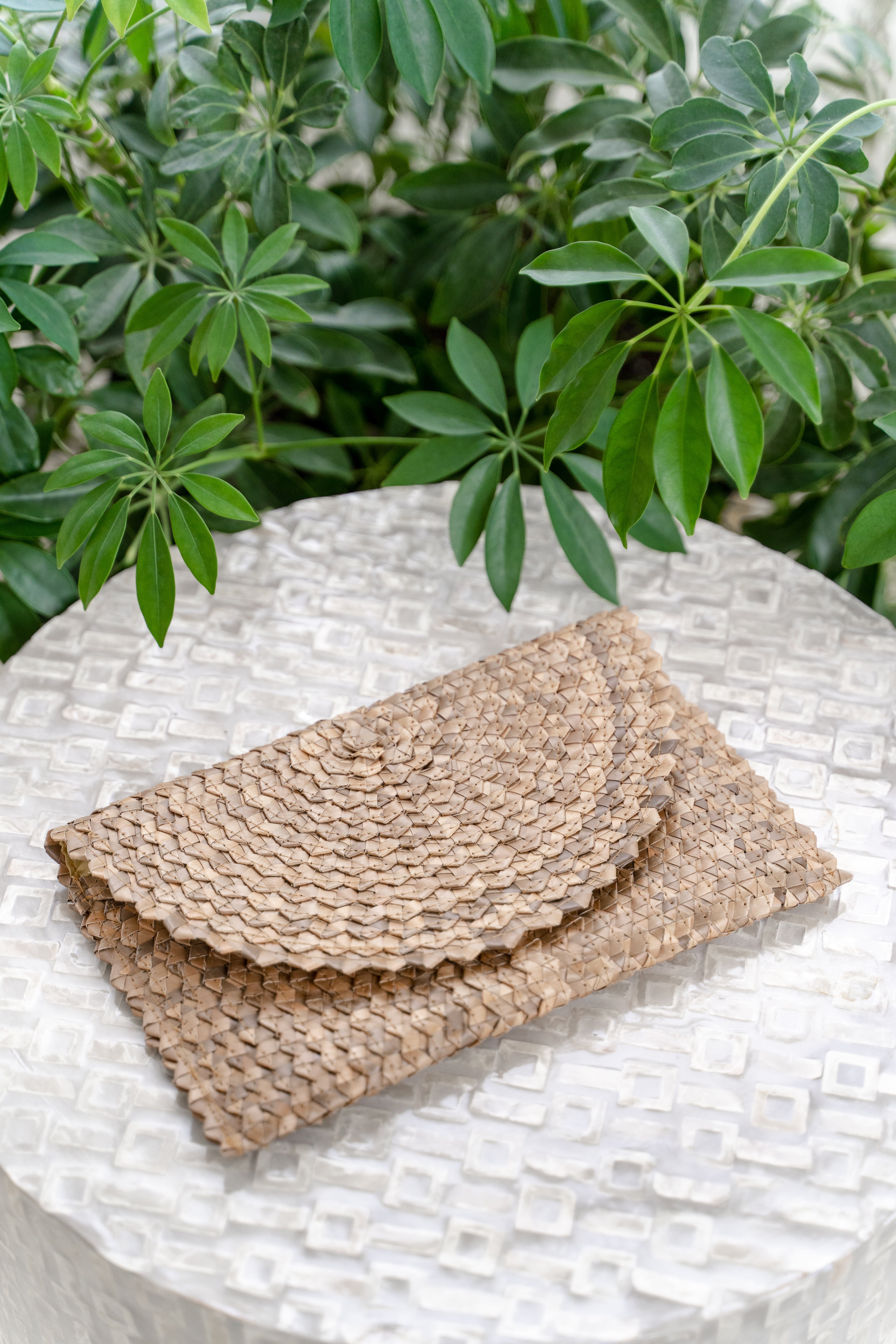 Bali Palm Rattan Clutch