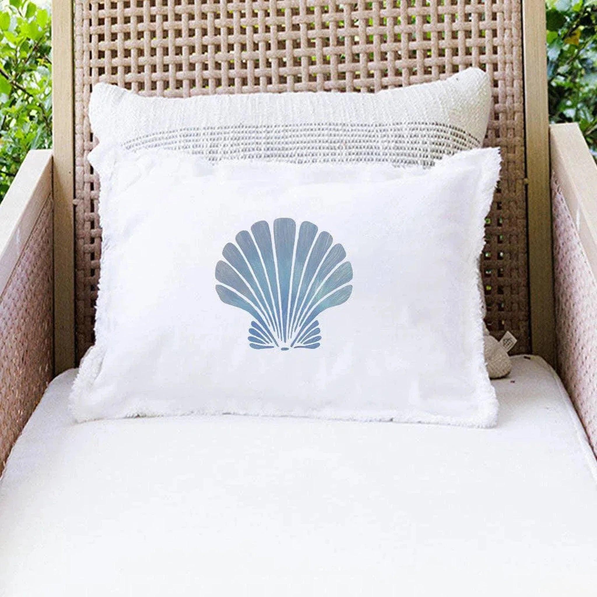 Brush Stroke Shell Lumbar Pillow