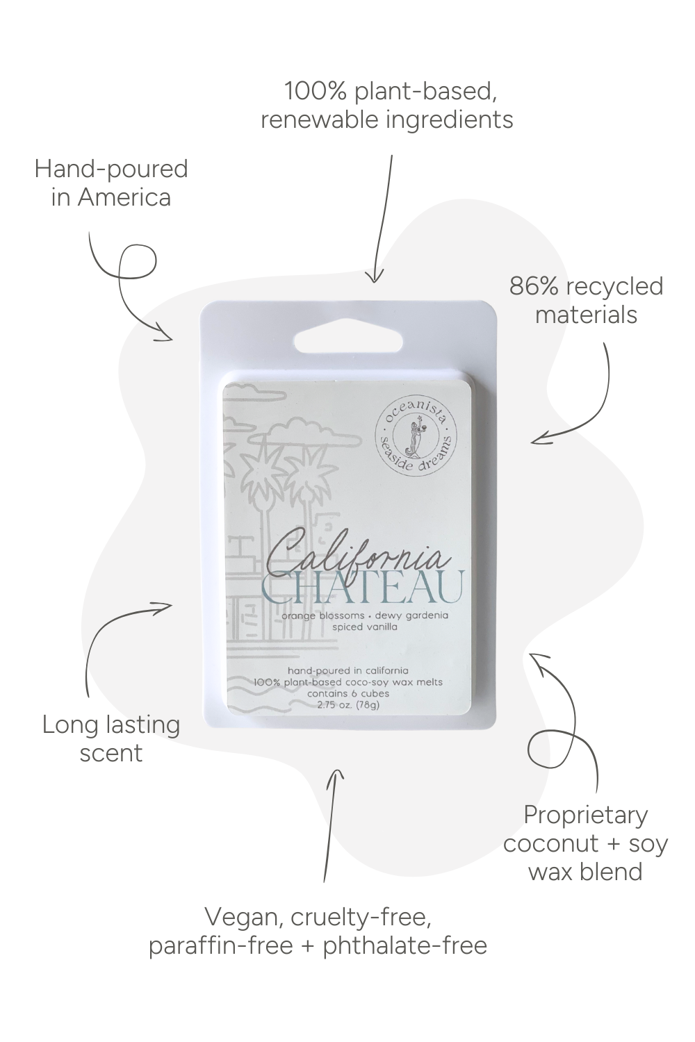 California Chateau Wax Melts - Handmade in Southern California - Oceanista