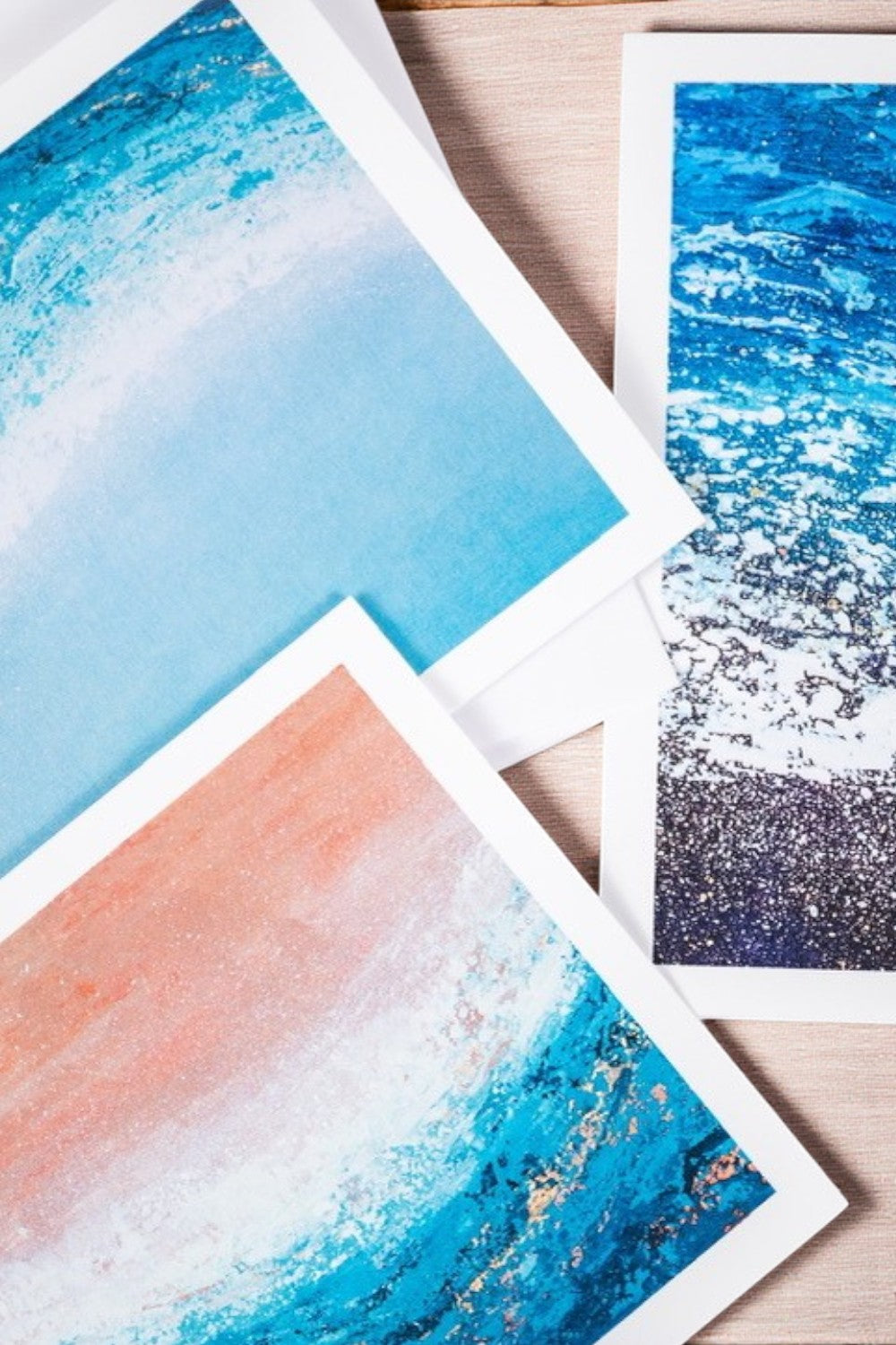 Coastal Abstract Note Cards