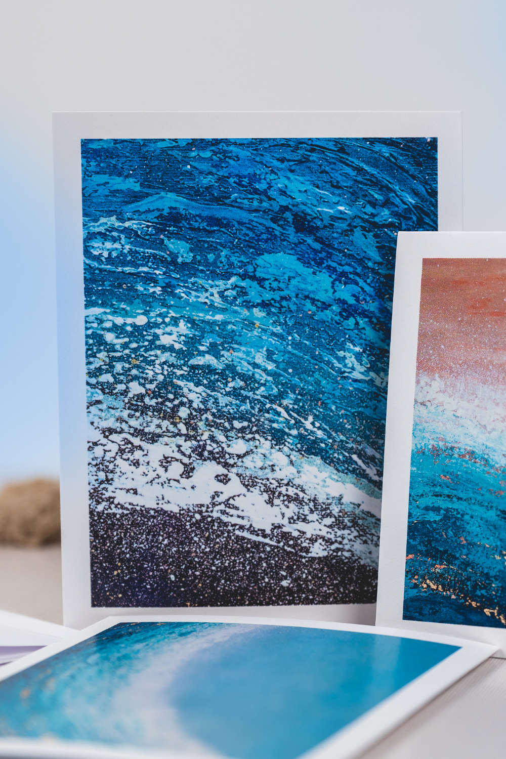 Coastal Abstract Note Cards