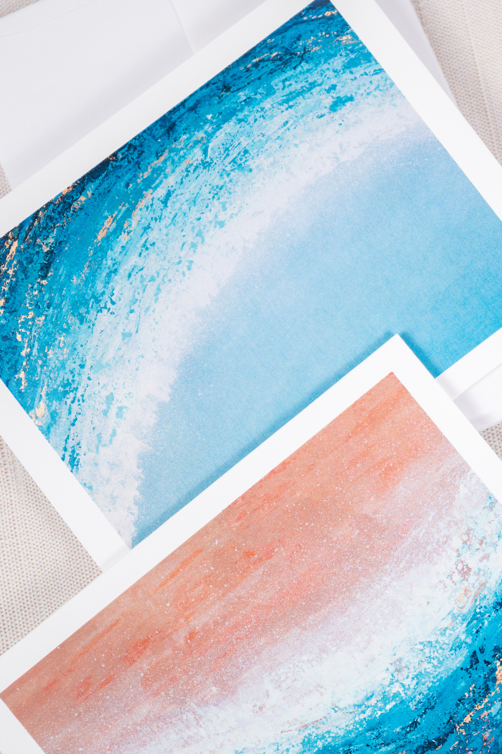Coastal Abstract Note Cards