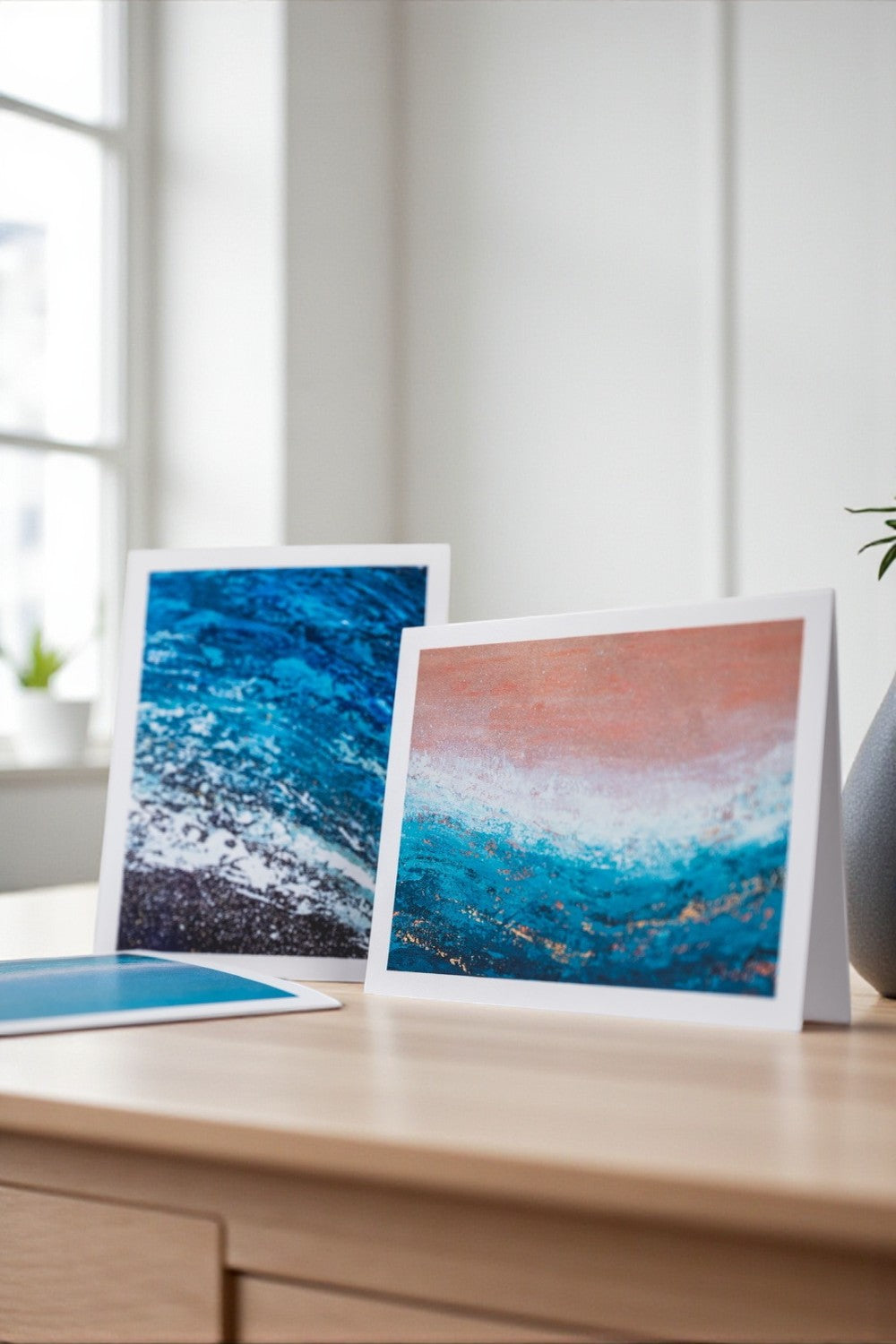 Coastal Abstract Note Cards