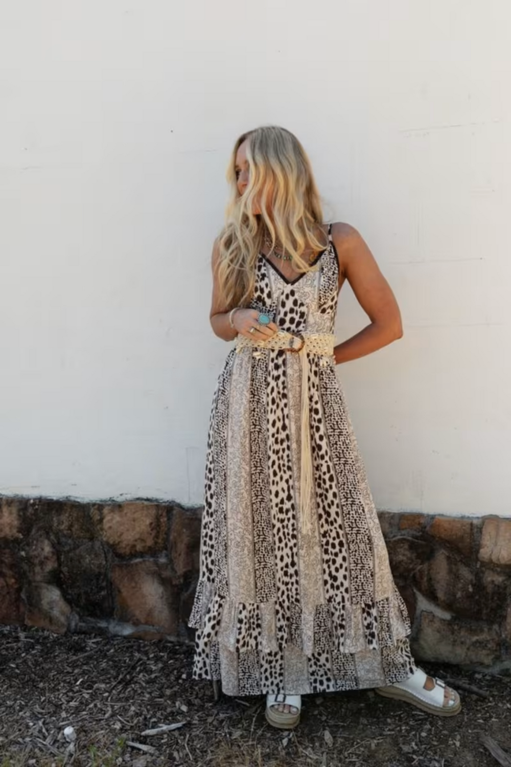 Coastal Chic Sea Shell Embroidered Belt