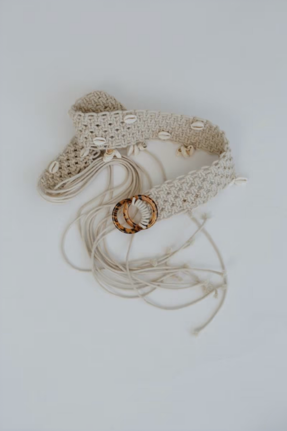 Coastal Chic Sea Shell Embroidered Belt