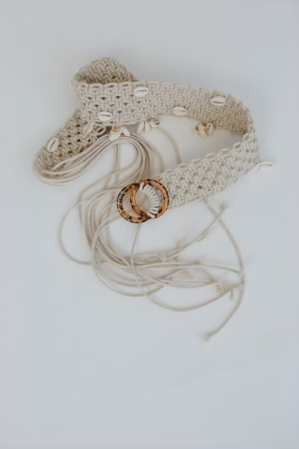 Coastal Chic Sea Shell Embroidered Belt