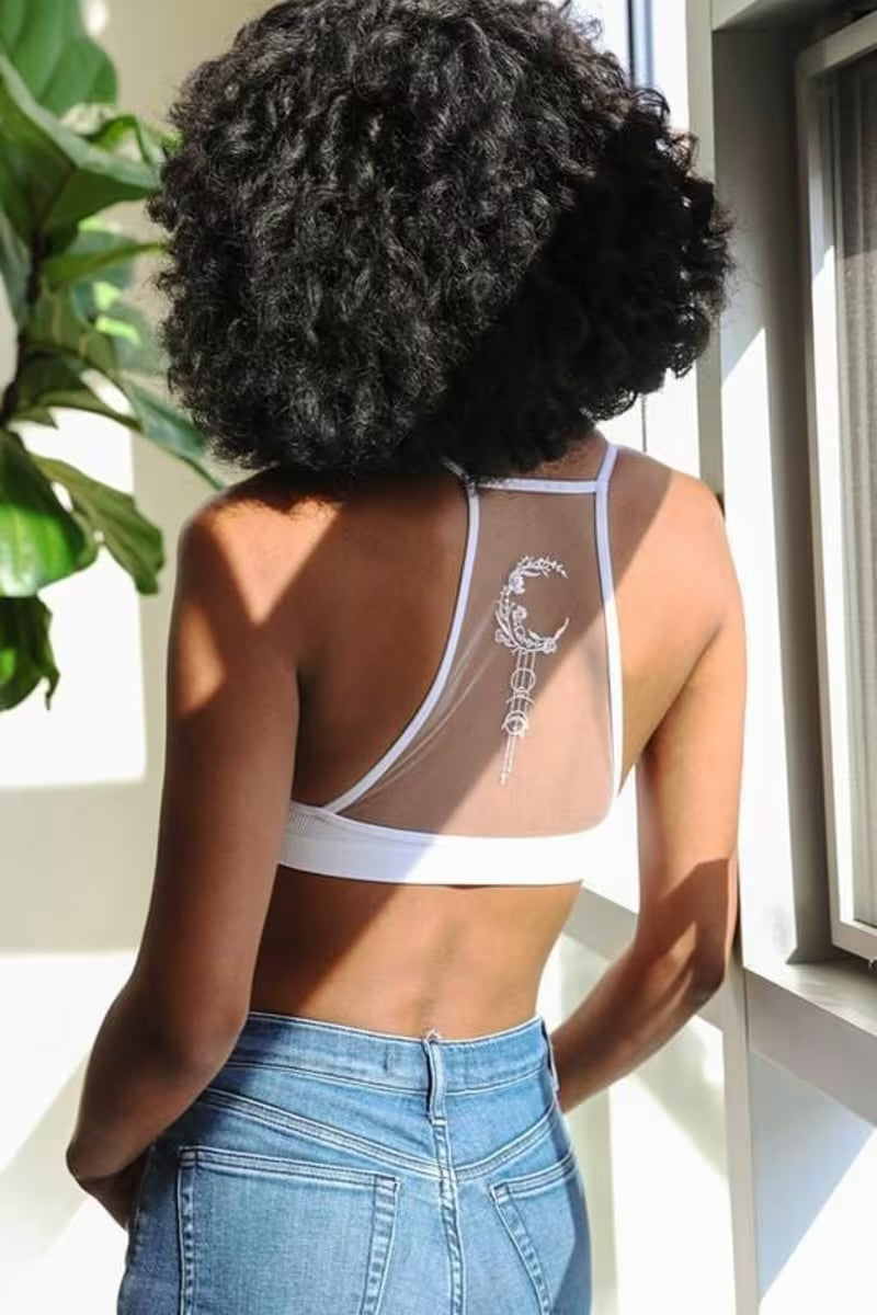 Crescent Moon Tattoo Bralette