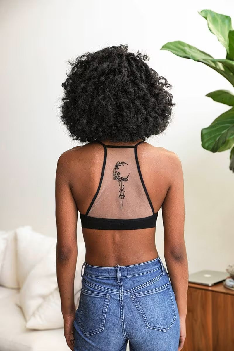 Crescent Moon Tattoo Bralette
