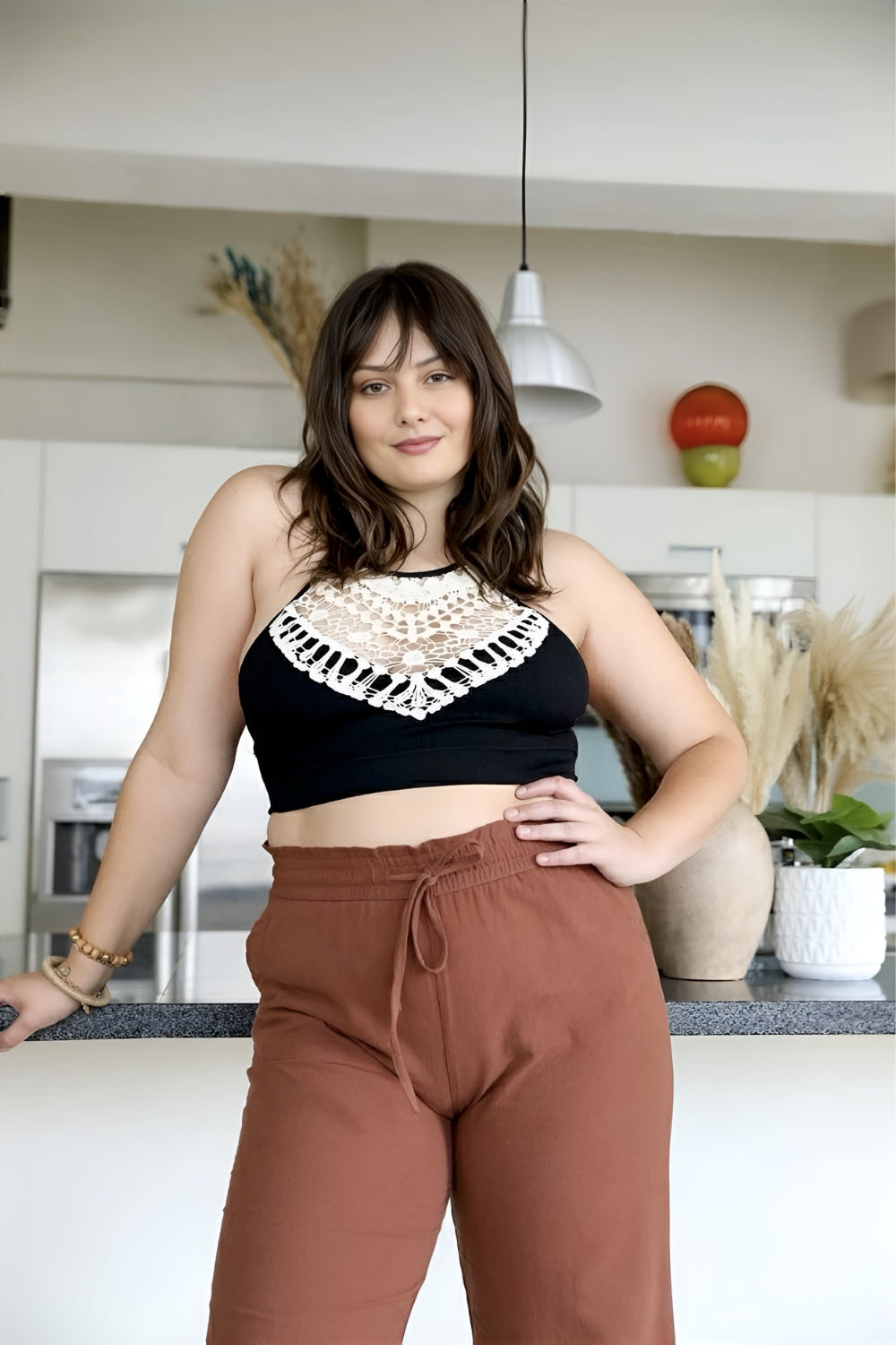 Crochet High Neck Bralette