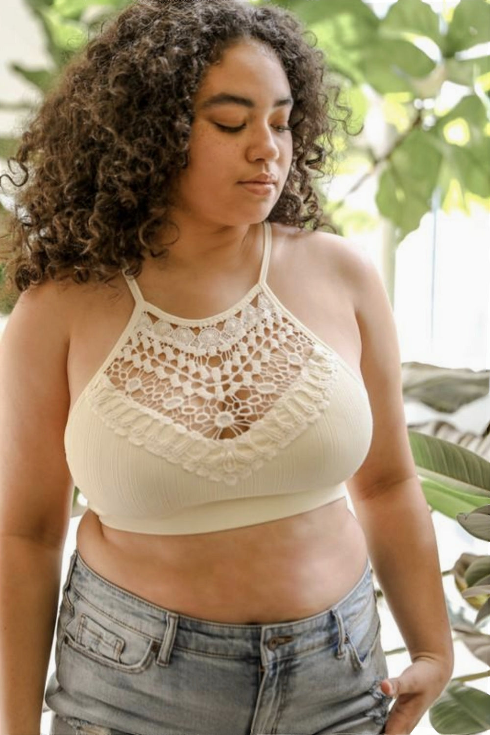 Crochet High Neck Bralette