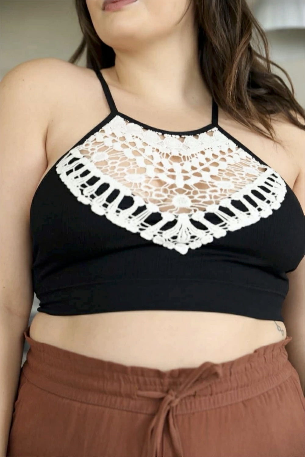 Crochet High Neck Bralette
