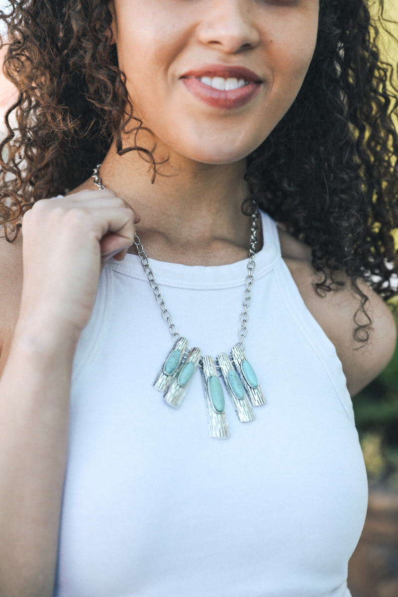 Five-Piece Turquoise Pendant Necklace