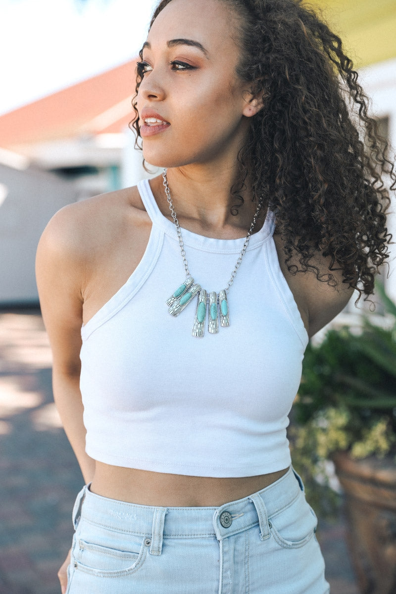 Five-Piece Turquoise Pendant Necklace