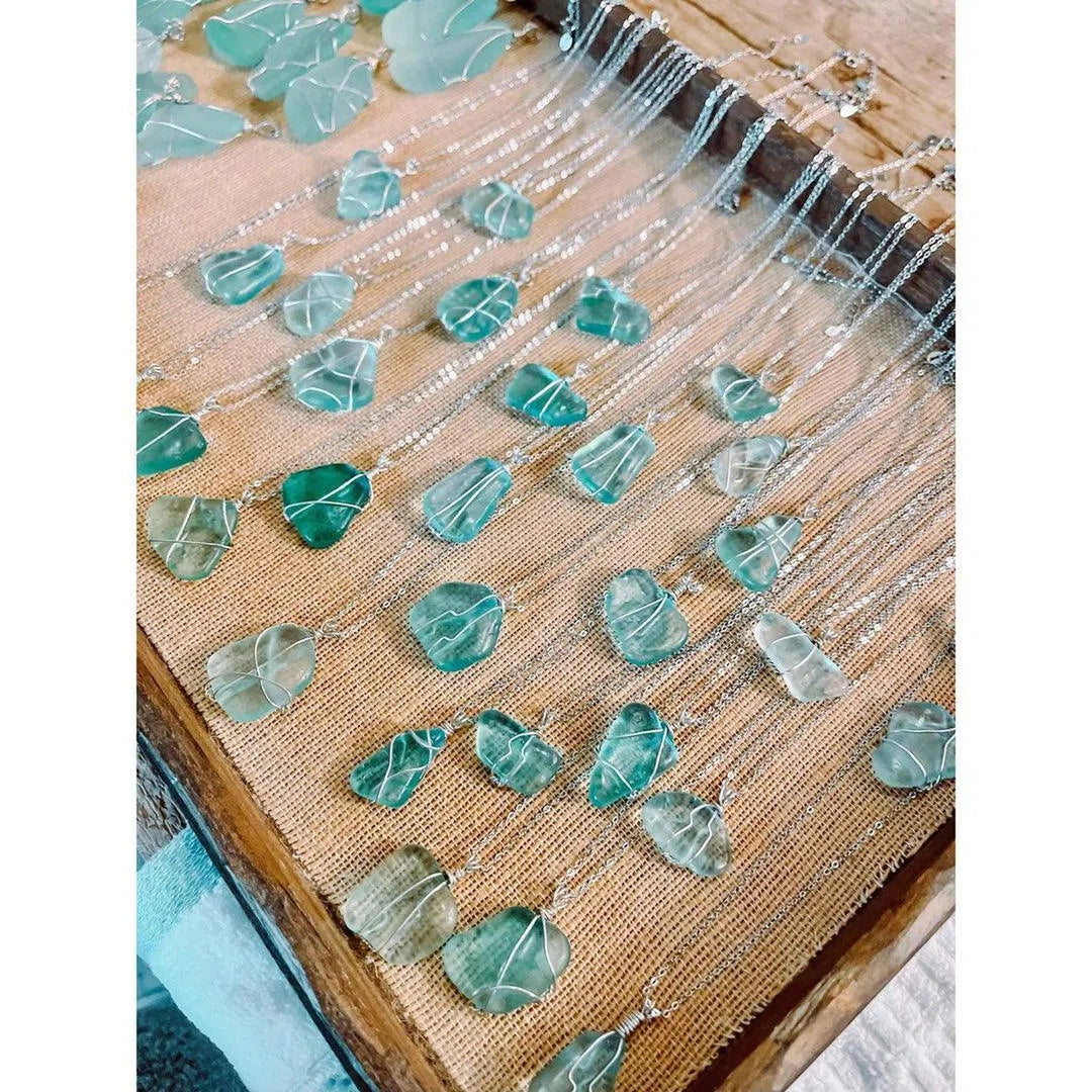 Genuine Surf Tumbled Seaglass Pendant Necklace - Oceanista