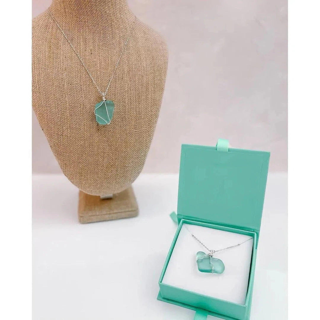 Genuine Surf Tumbled Seaglass Pendant Necklace - Oceanista
