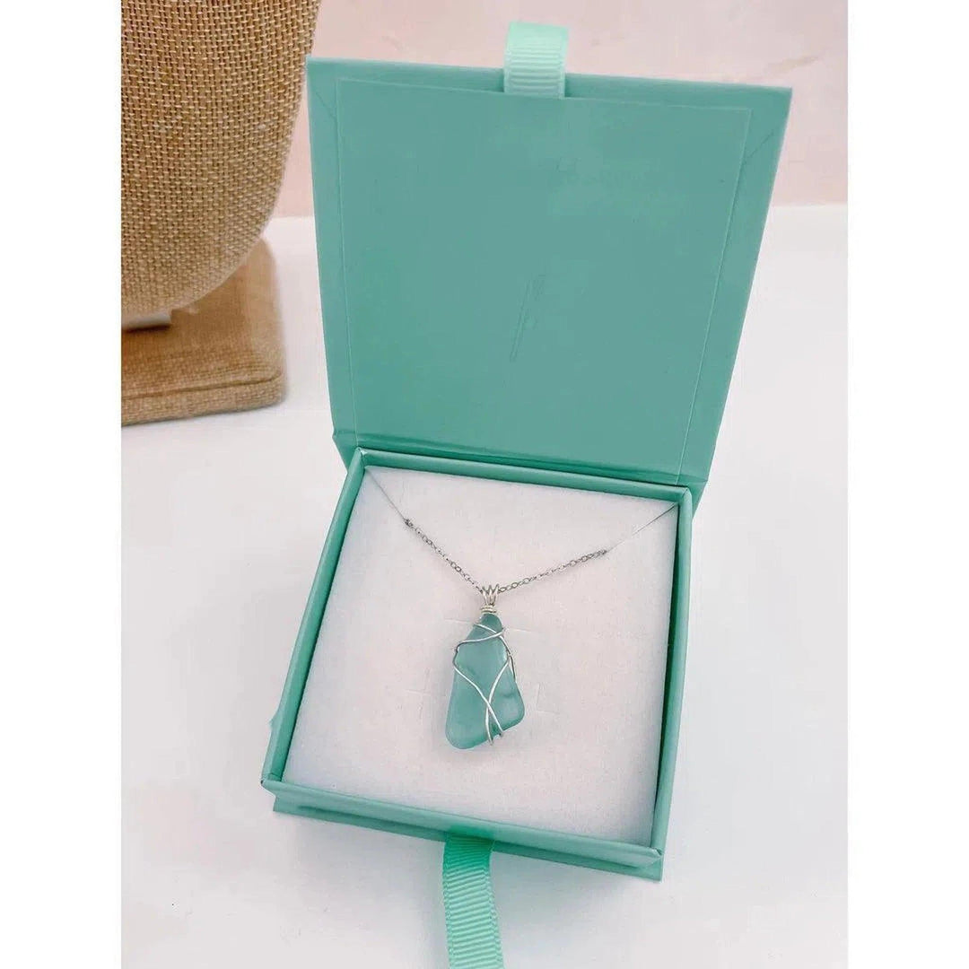 Genuine Surf Tumbled Seaglass Pendant Necklace - Oceanista
