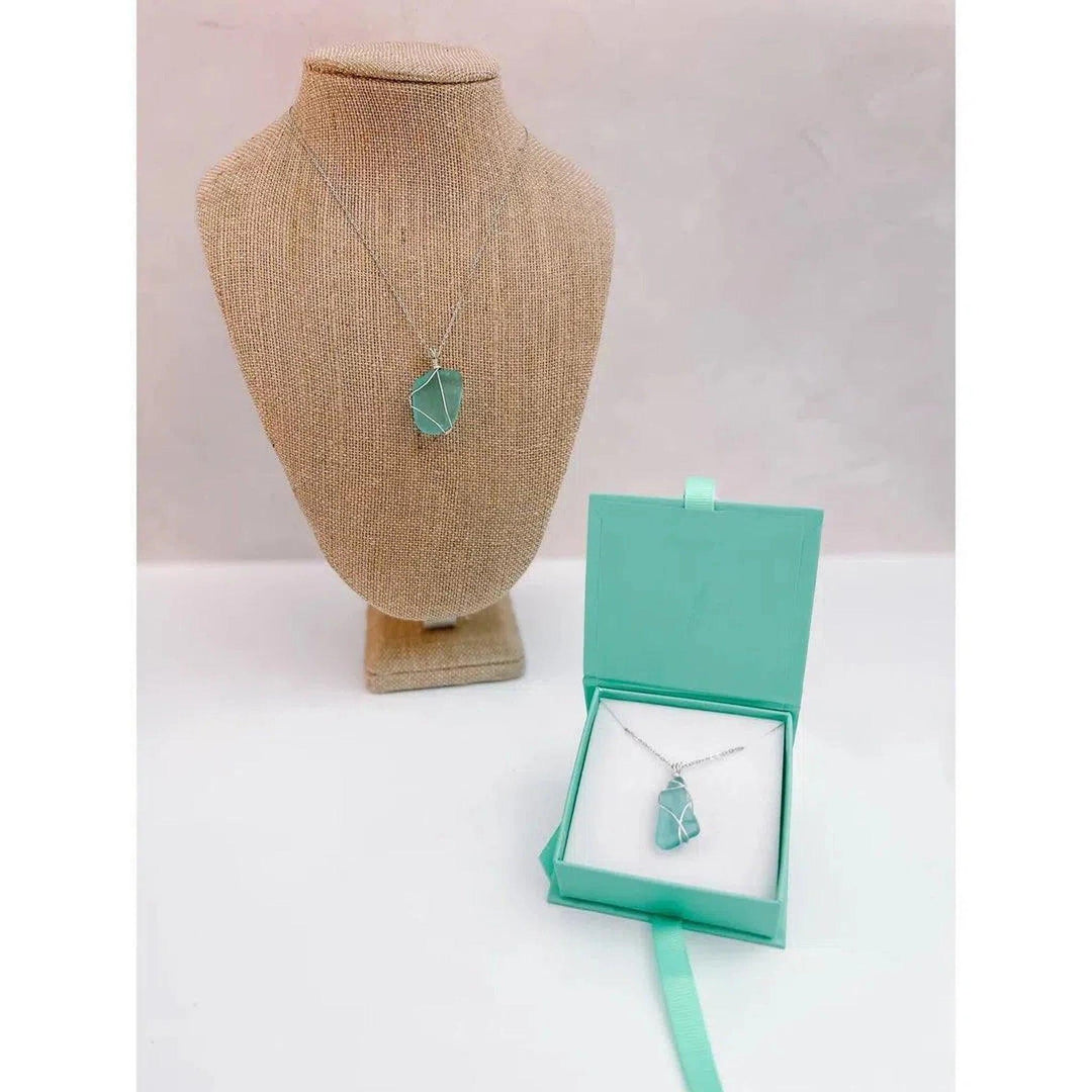 Genuine Surf Tumbled Seaglass Pendant Necklace - Oceanista