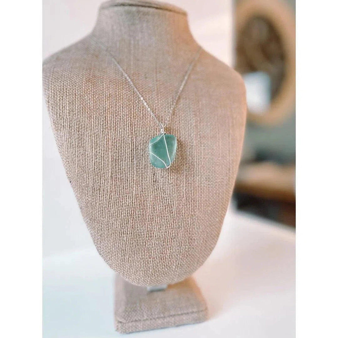 Genuine Surf Tumbled Seaglass Pendant Necklace - Oceanista