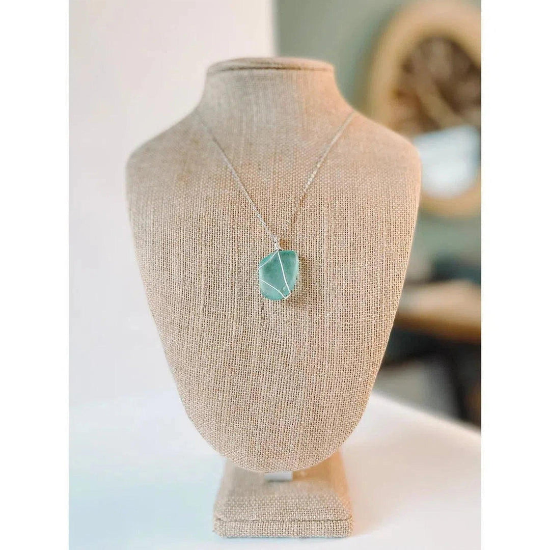 Genuine Surf Tumbled Seaglass Pendant Necklace - Oceanista