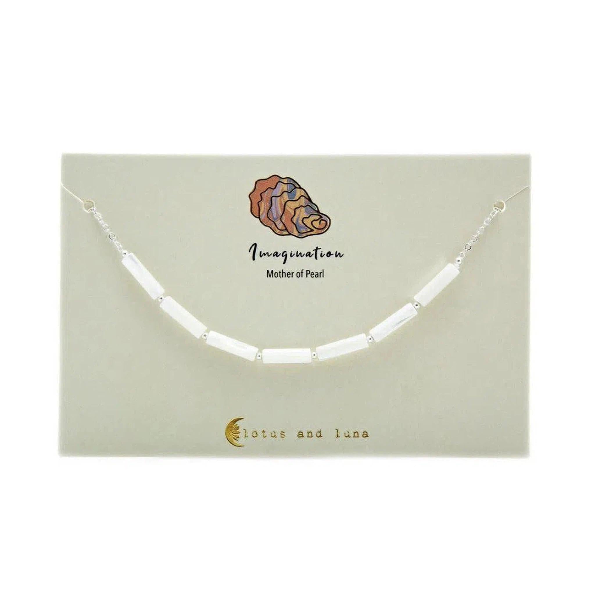 Imagination Tube Bead Necklace - Gold or Silver