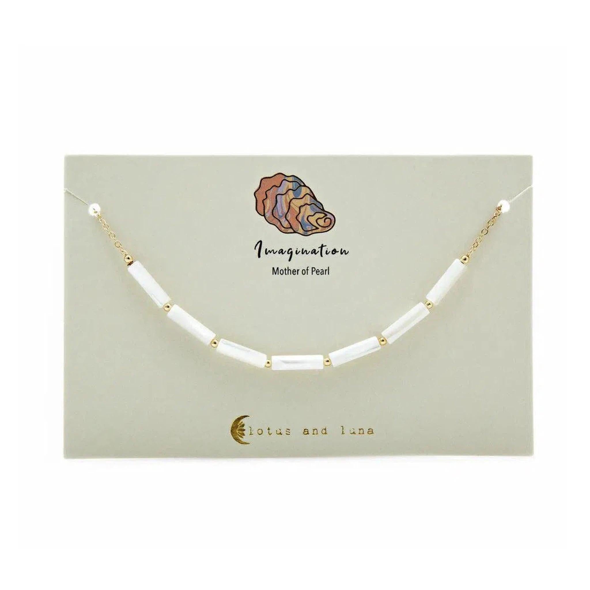 Imagination Tube Bead Necklace - Gold or Silver