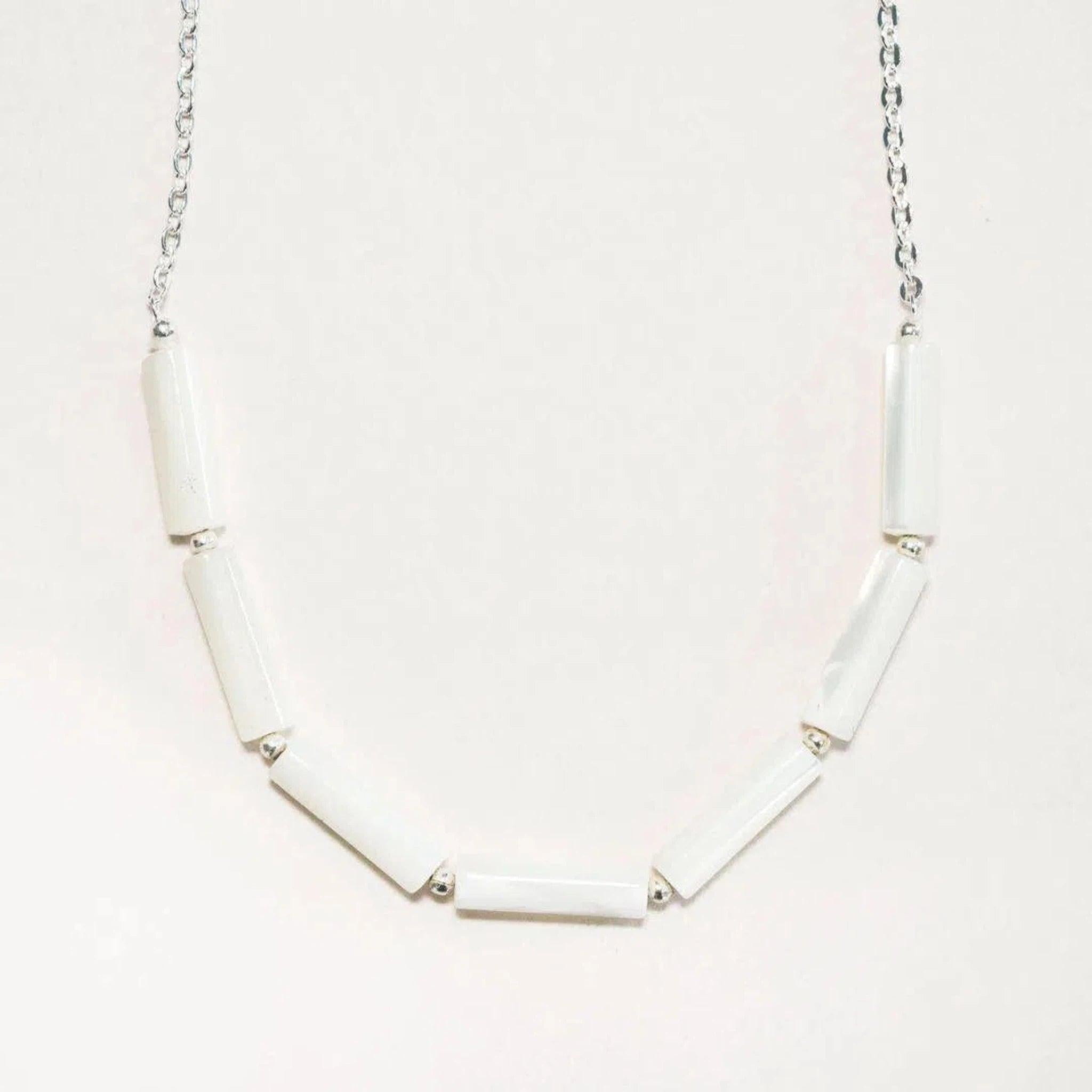 Imagination Tube Bead Necklace - Gold or Silver