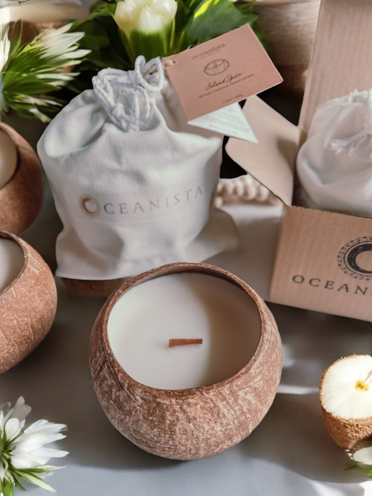 Island Spice™ - Artisan Coconut Bowl Candle