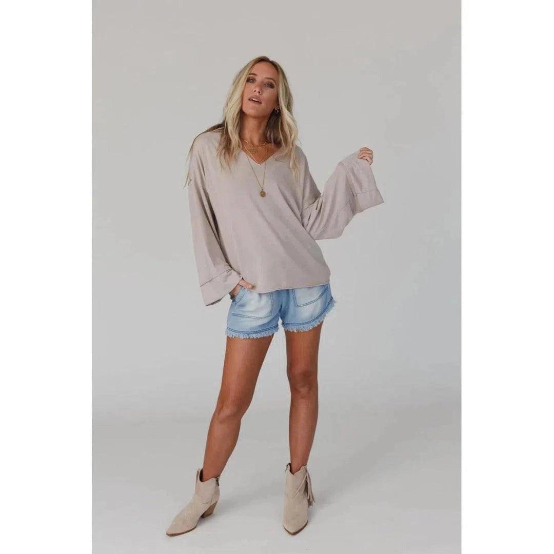 Love It V-Neckline Sweater Top - Oceanista