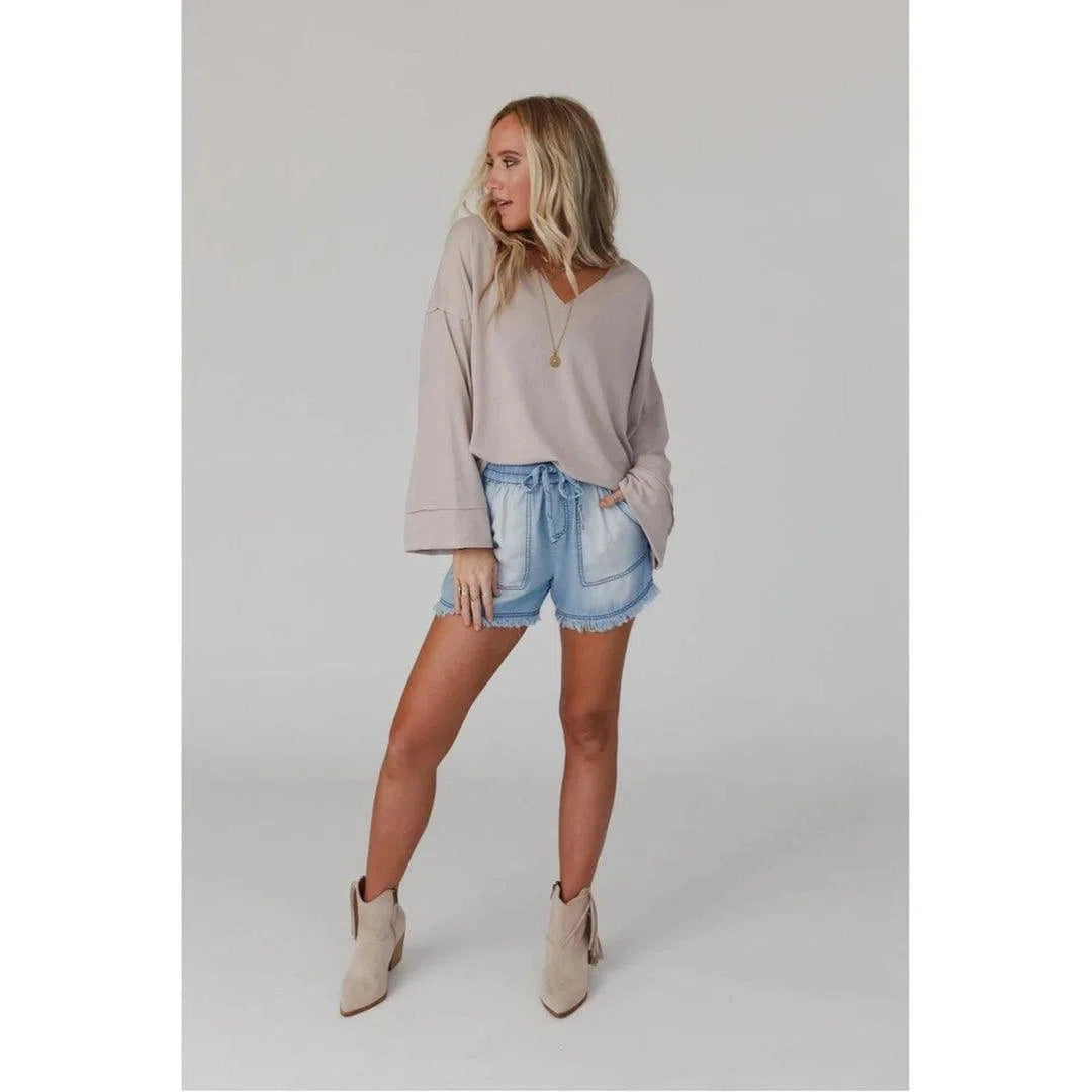Love It V-Neckline Sweater Top - Oceanista