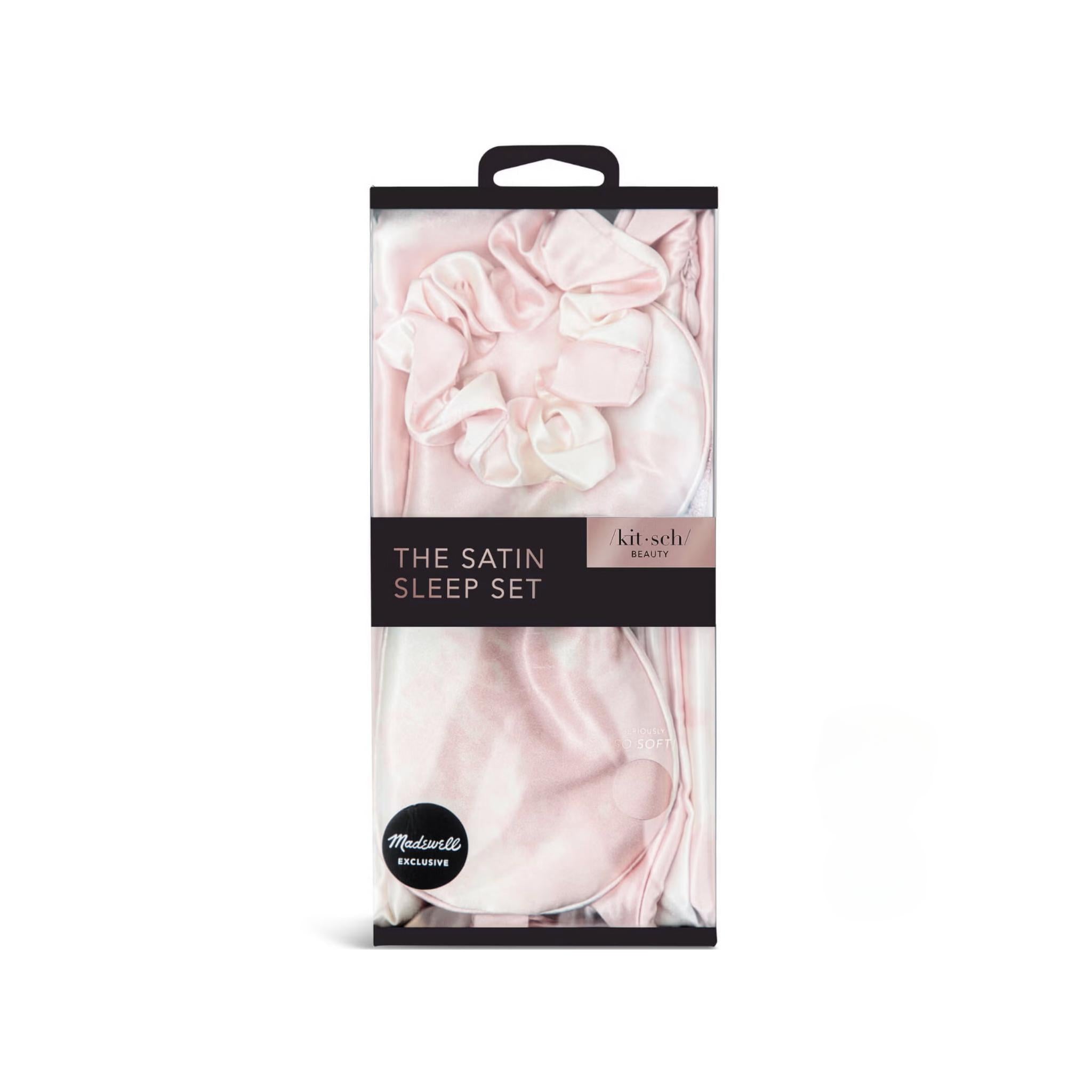 Madewell x KITSCH® Reset Edit Satin Sleep Set Blush Tie-Dye