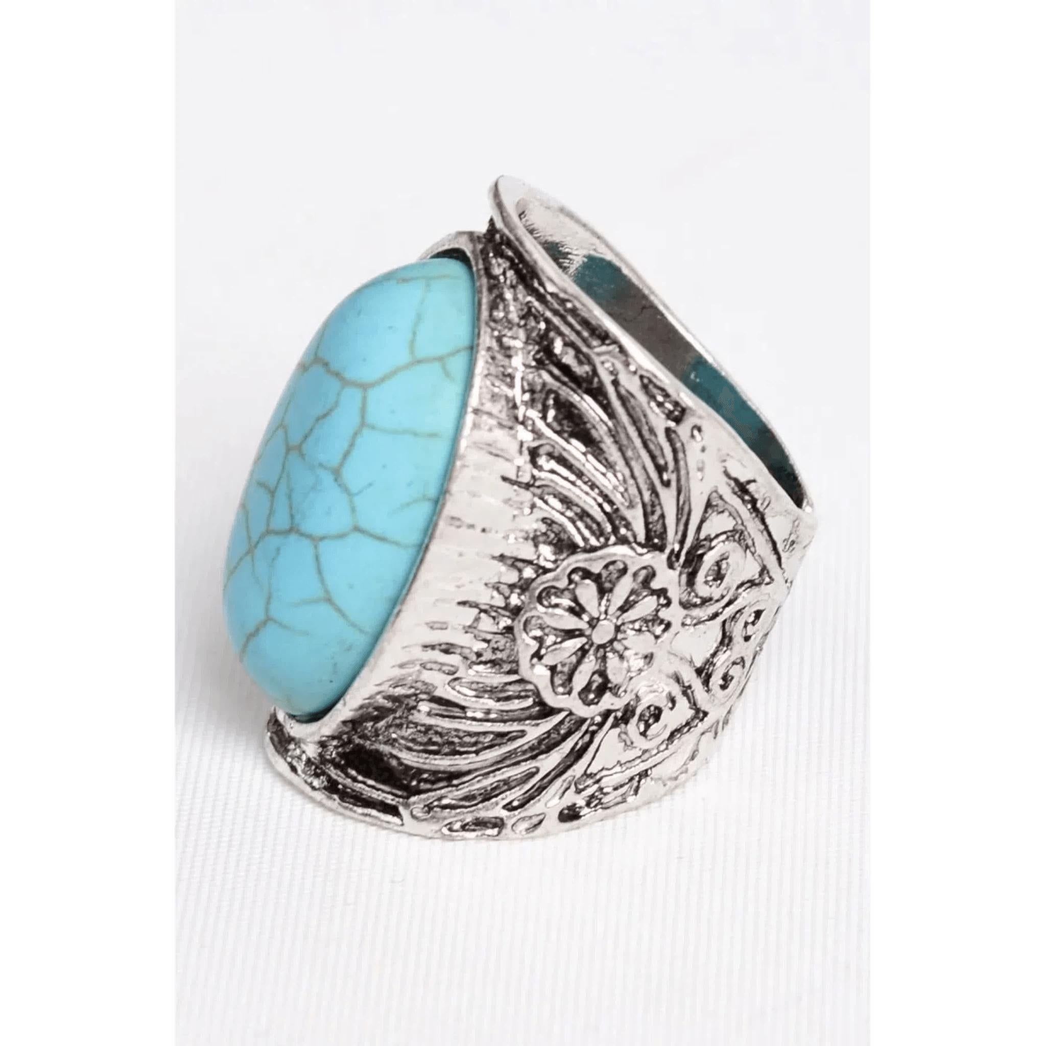 Mohave Statement Turquoise Ring