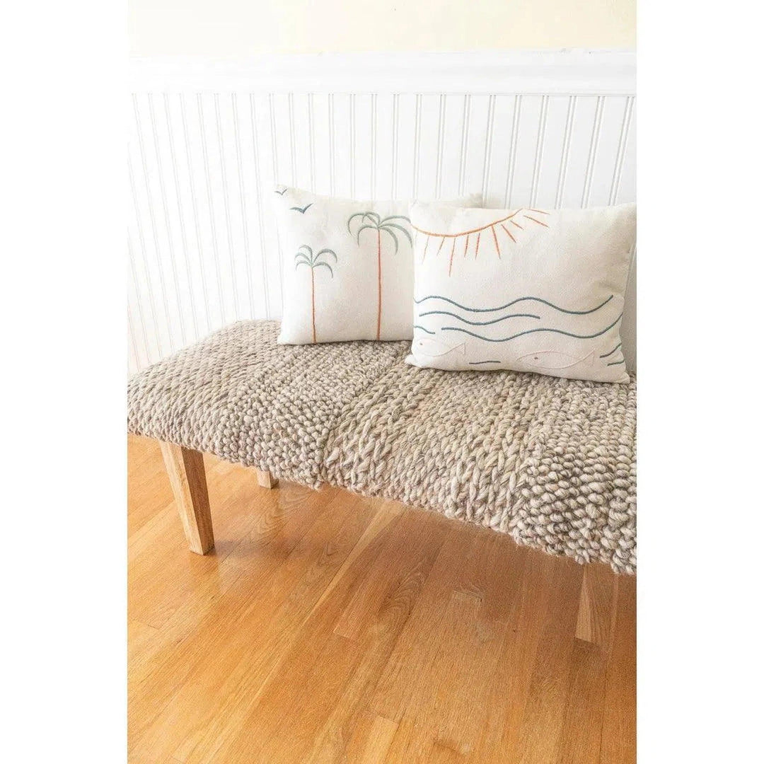 Ocean Embroidered Cotton Pillow Cover - Oceanista