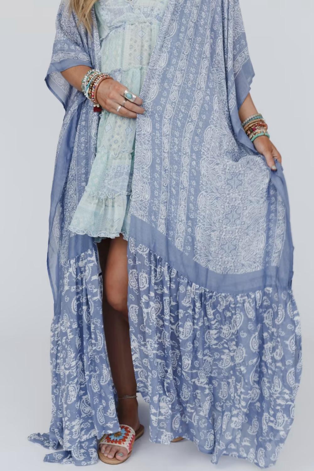 Paisley Tapestry Free Flow Duster Kimono