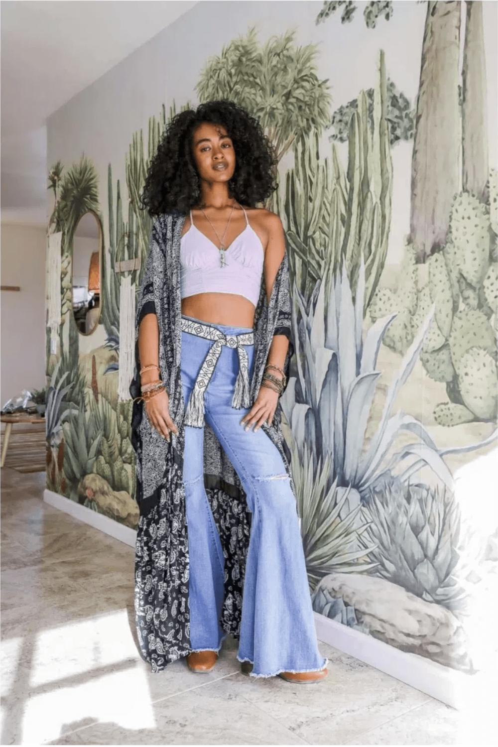 Paisley Tapestry Free Flow Duster Kimono