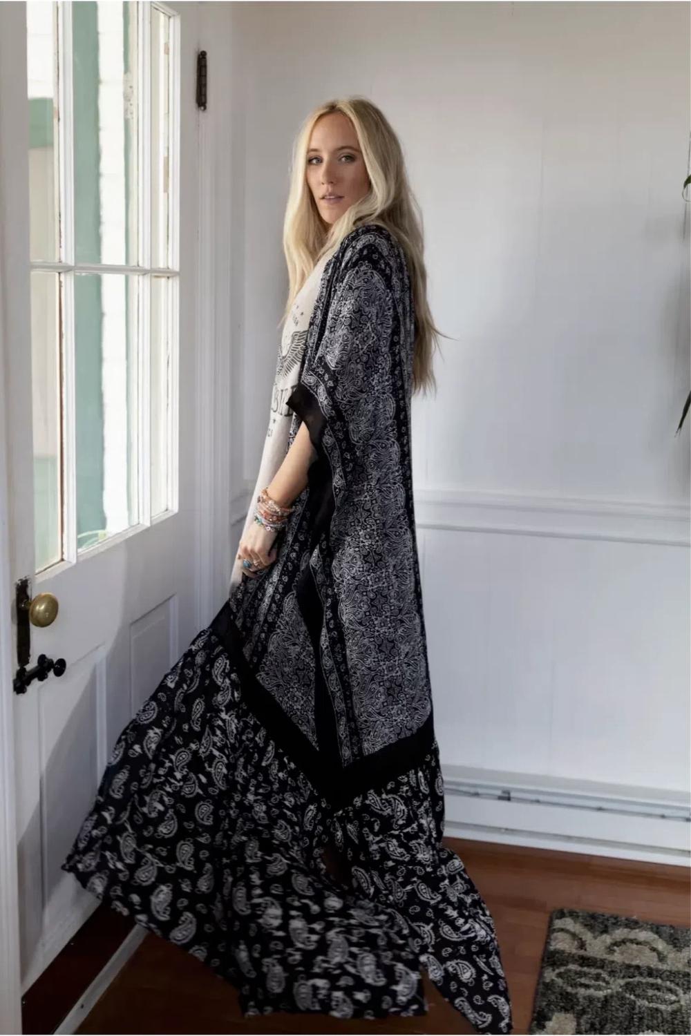 Paisley Tapestry Free Flow Duster Kimono