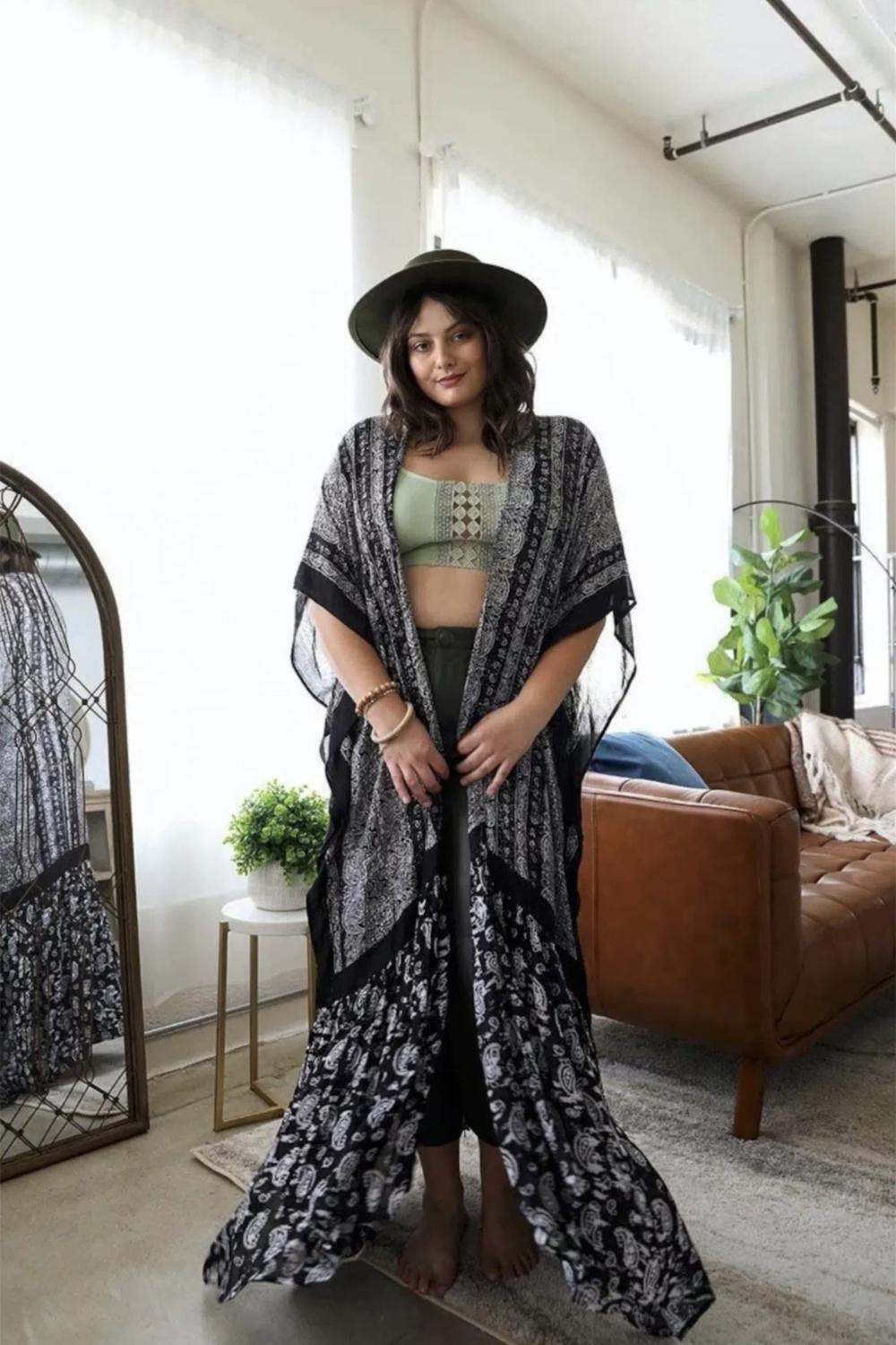 Paisley Tapestry Free Flow Duster Kimono