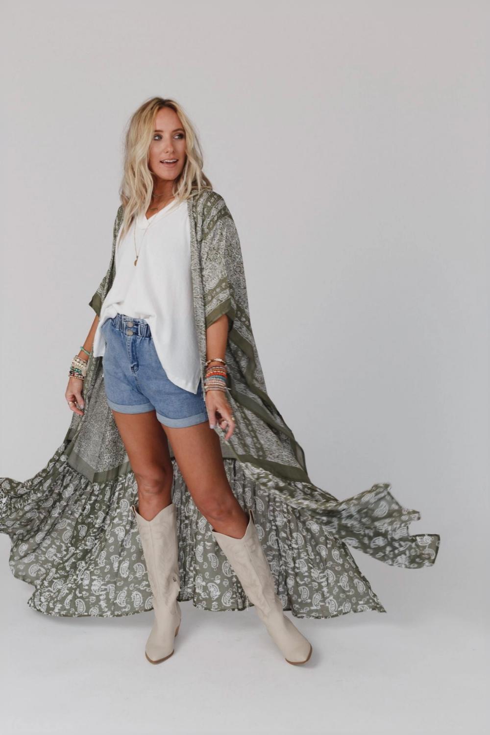 Paisley Tapestry Free Flow Duster Kimono
