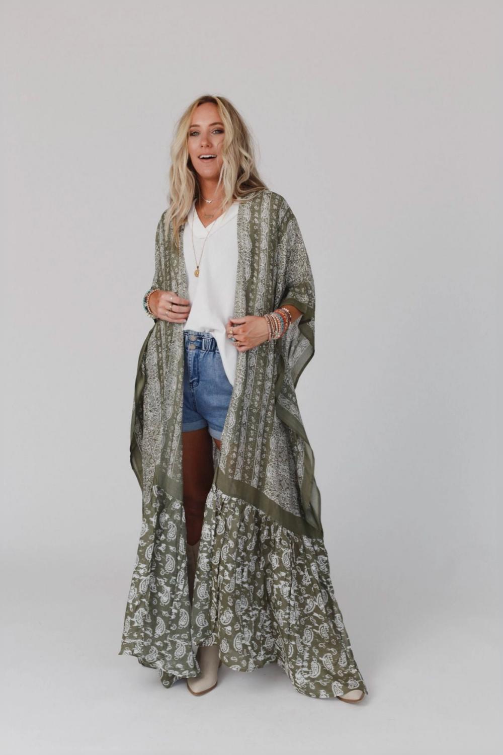 Paisley Tapestry Free Flow Duster Kimono