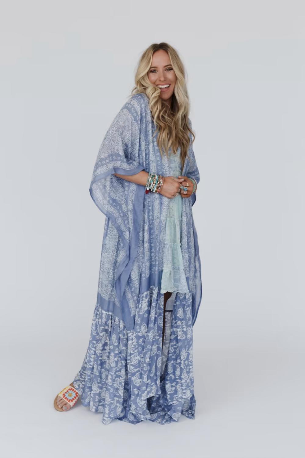 Paisley Tapestry Free Flow Duster Kimono