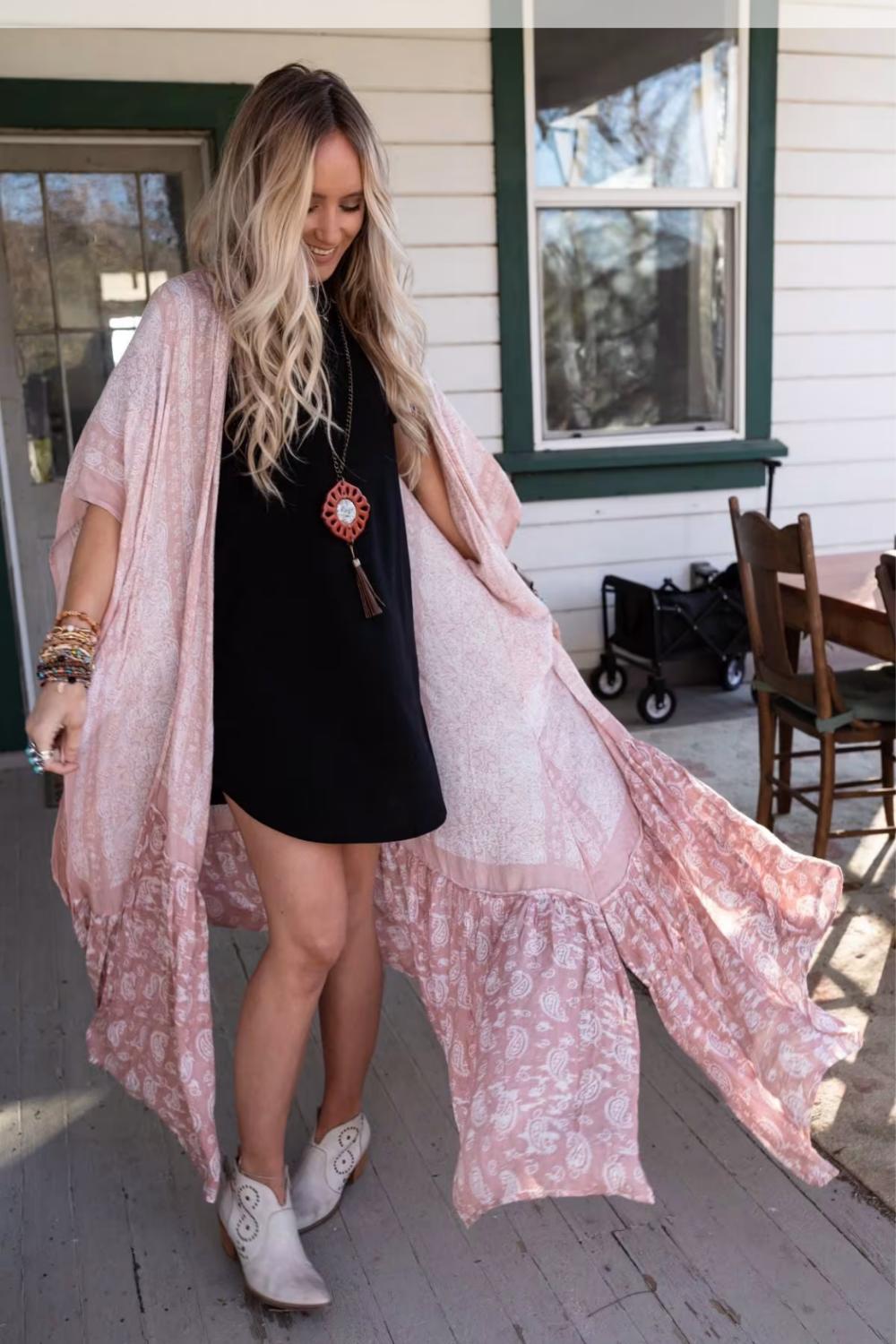 Paisley Tapestry Free Flow Duster Kimono