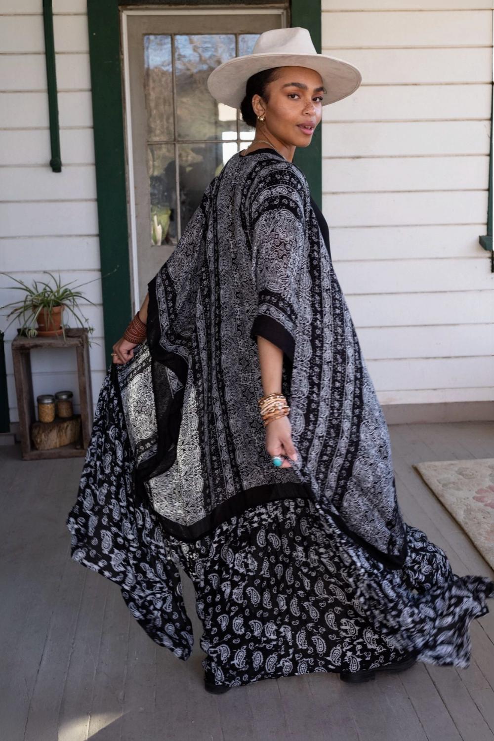 Paisley Tapestry Free Flow Duster Kimono