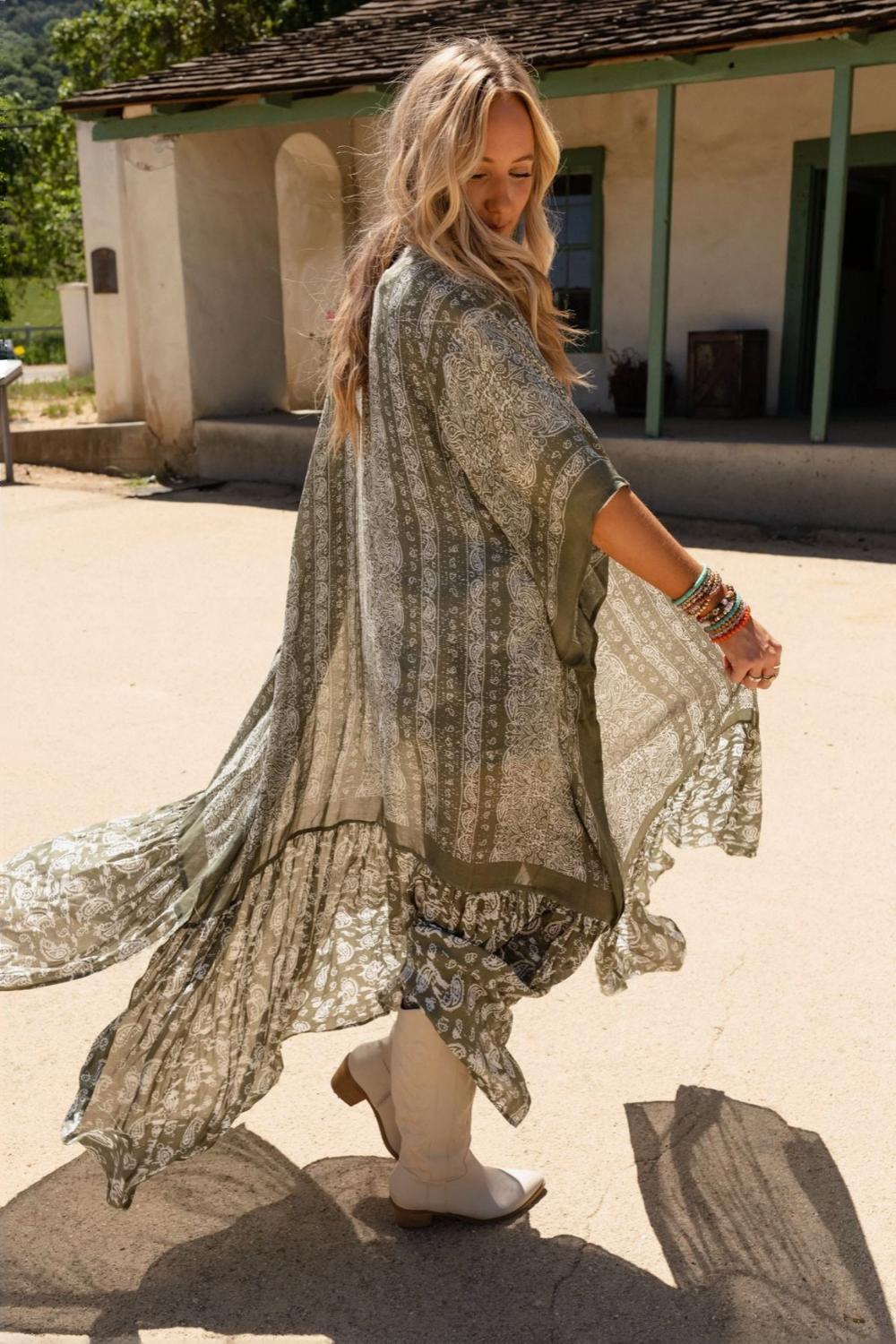 Paisley Tapestry Free Flow Duster Kimono