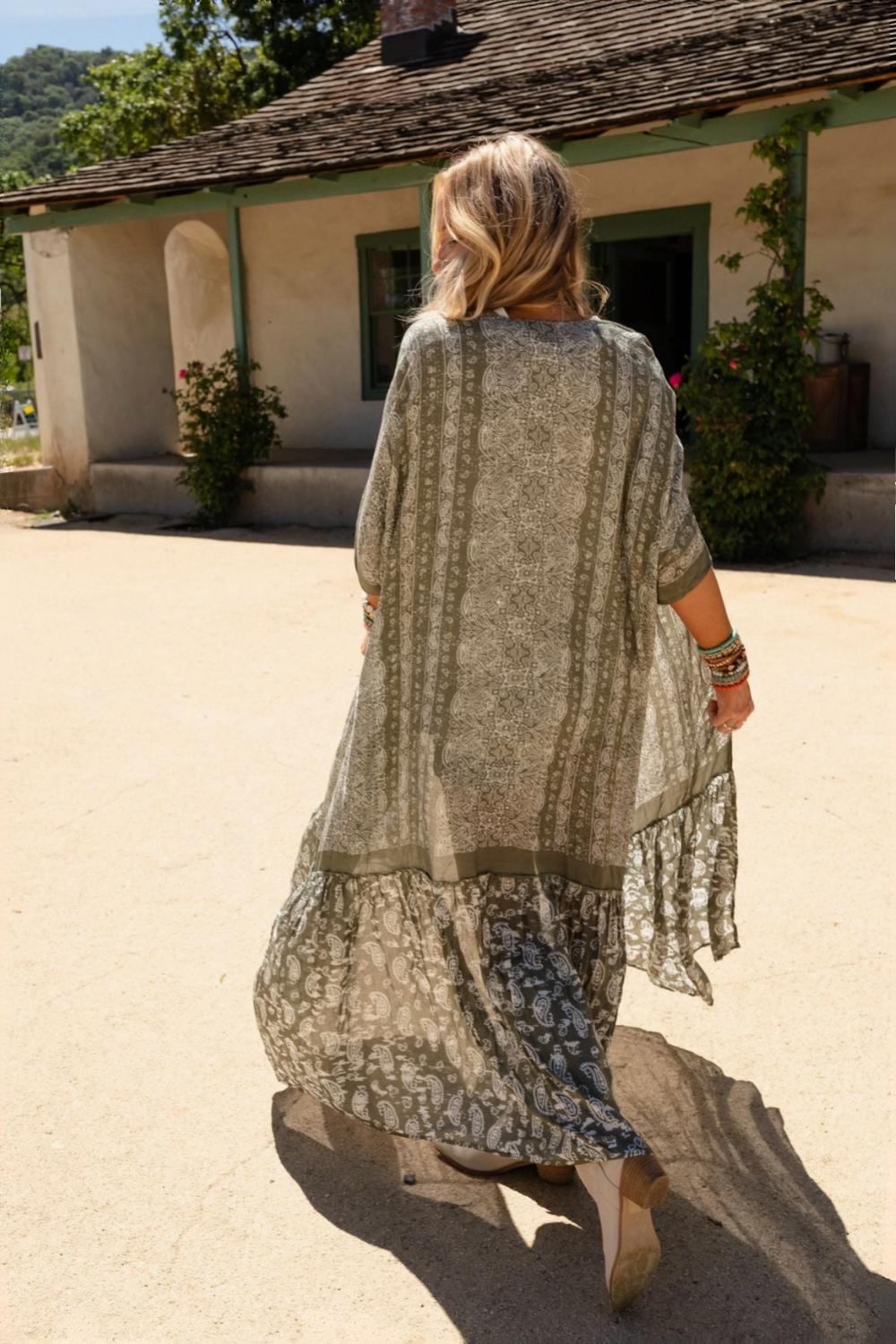Paisley Tapestry Free Flow Duster Kimono