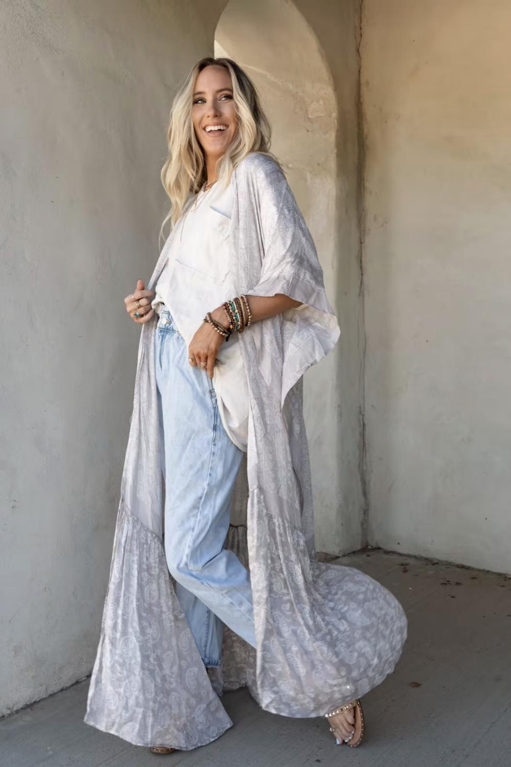 Paisley Tapestry Free Flow Duster Kimono