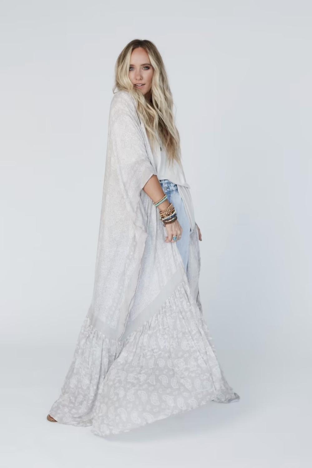 Paisley Tapestry Free Flow Duster Kimono